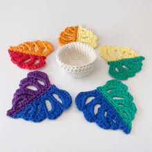 Load image into Gallery viewer, Rainbow Monstera Coaster Set