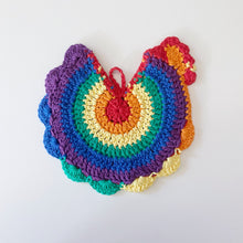 Load image into Gallery viewer, Rainbow Chicken Pot Holder
