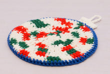 Load image into Gallery viewer, Blue Polka Dot Ornament Pot Holder
