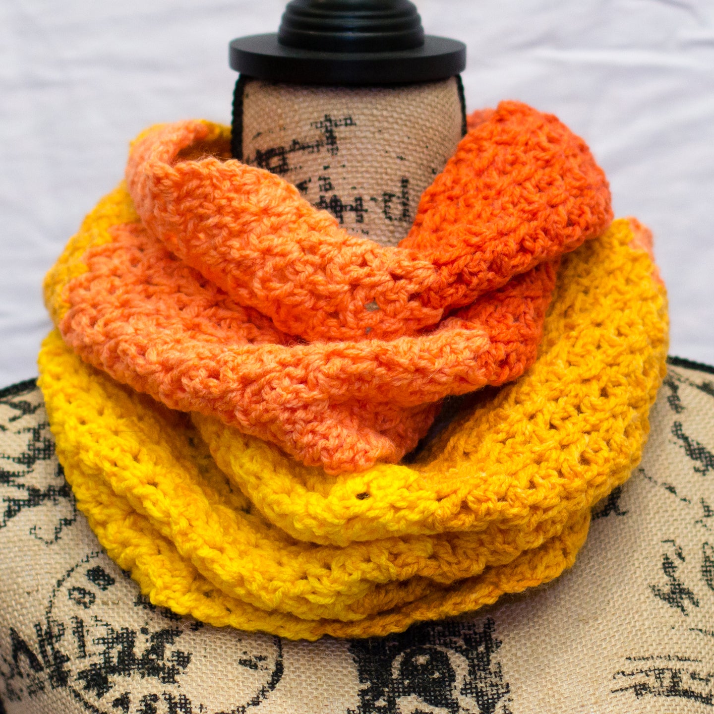 Candy Corn Infinity Scarf