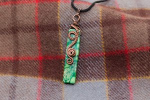 Green Imperial Jasper Stone Pendant