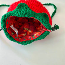 Load image into Gallery viewer, Handmade Crocheted Strawberry Bag
