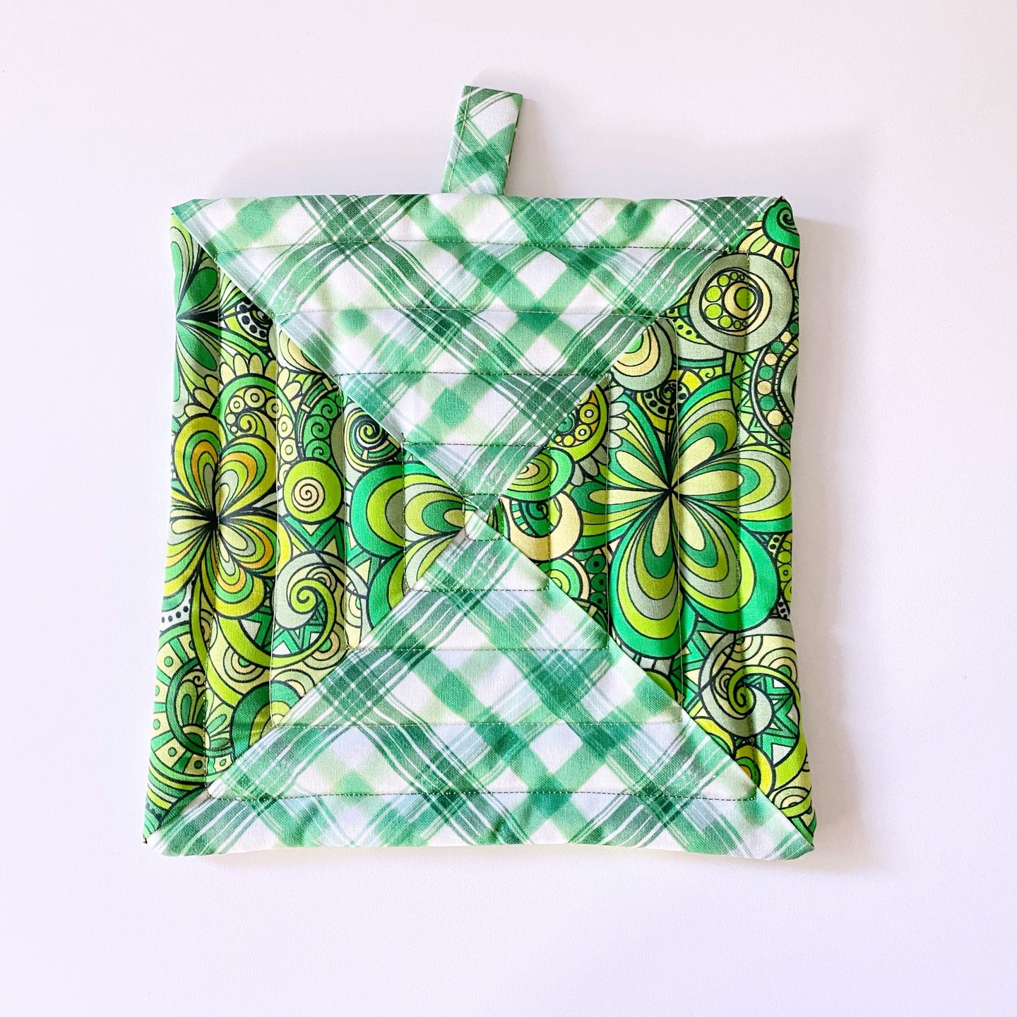 Shamrock Quilted Pot Holder