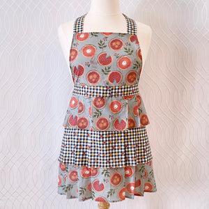 Pies & Leaves Ruffled Apron