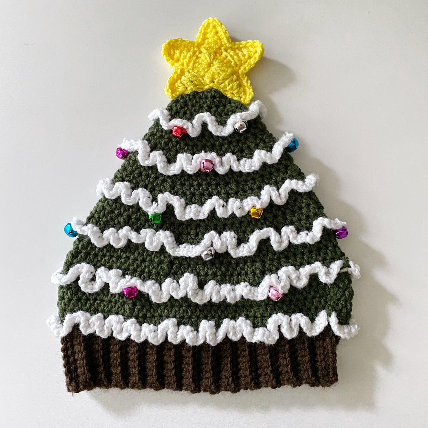 Snowy Christmas Tree Hat (Adult Size)