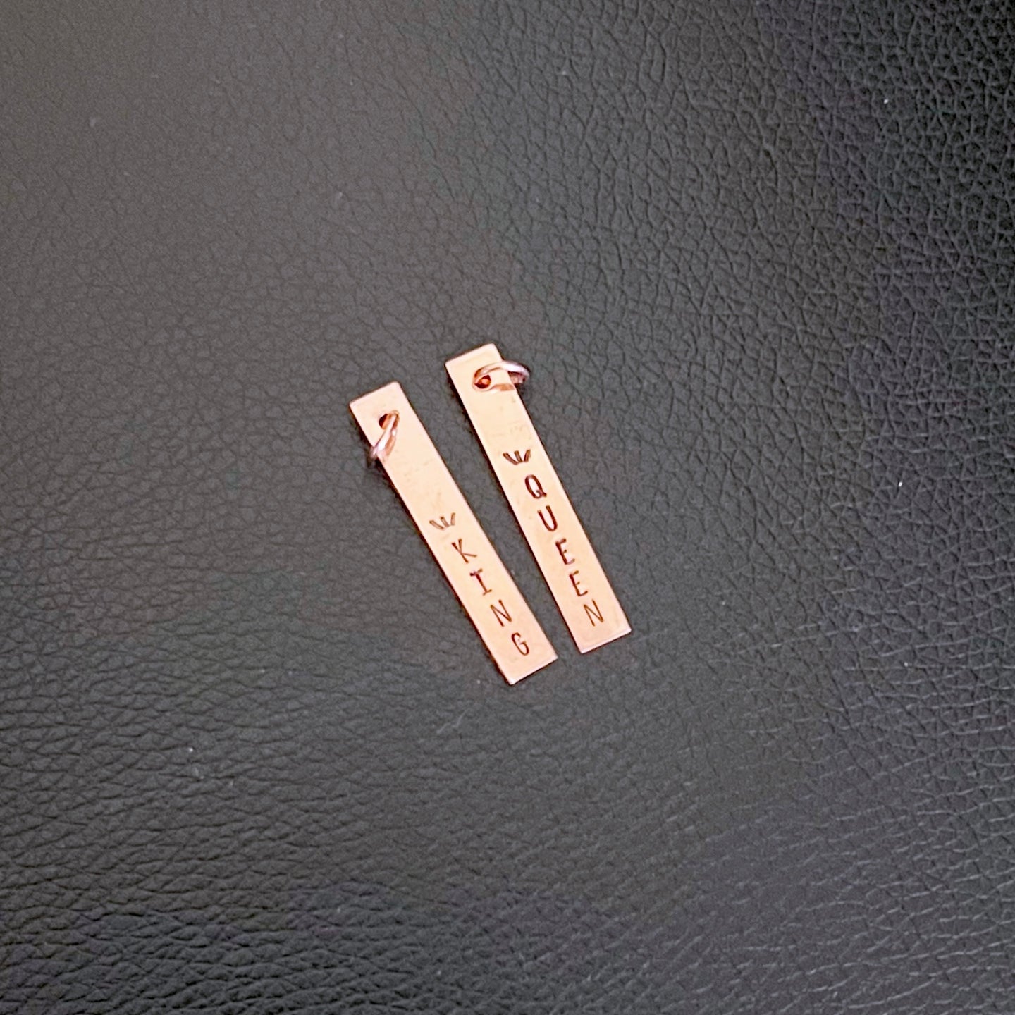 King & Queen Copper Charms