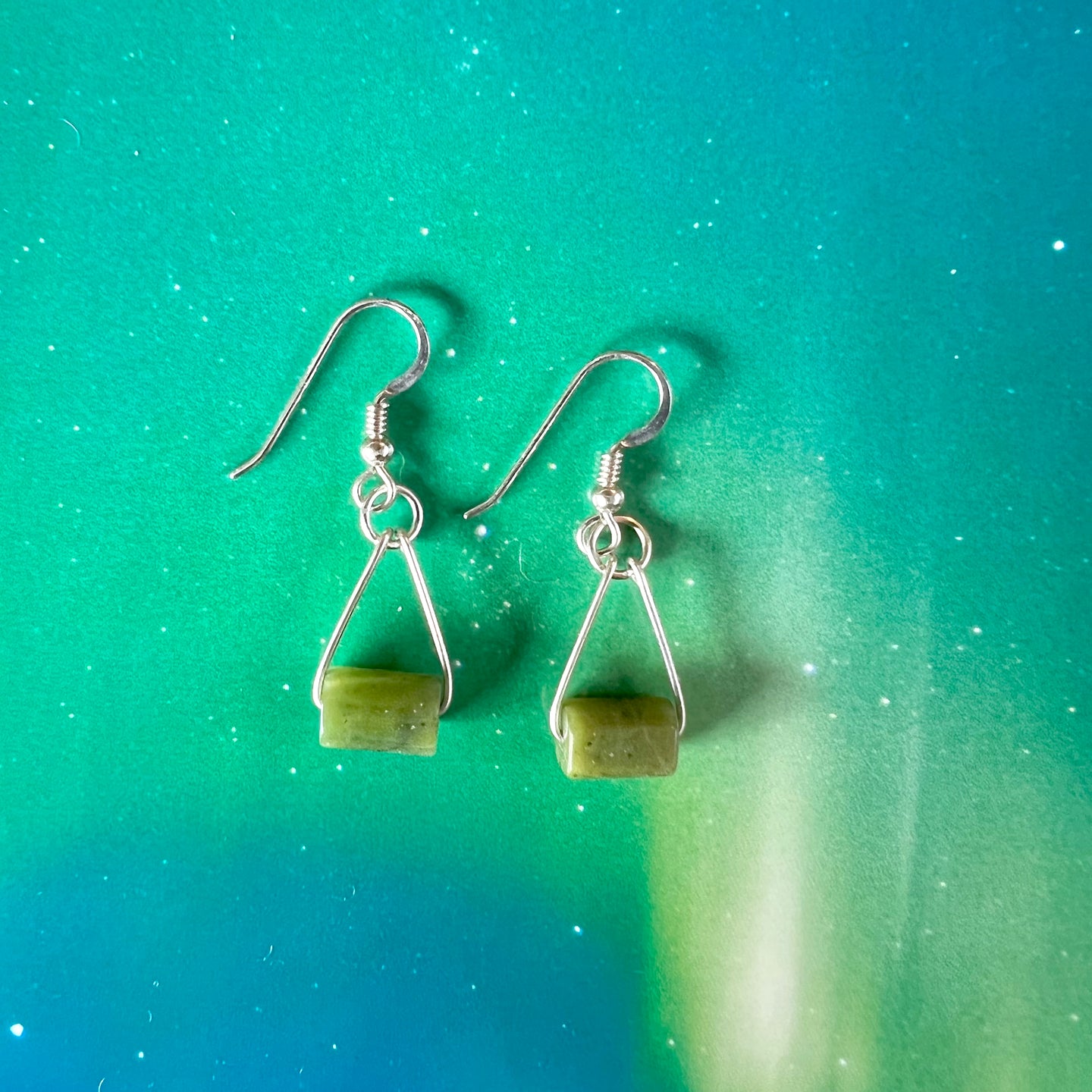 Sterling Silver Jade Earrings