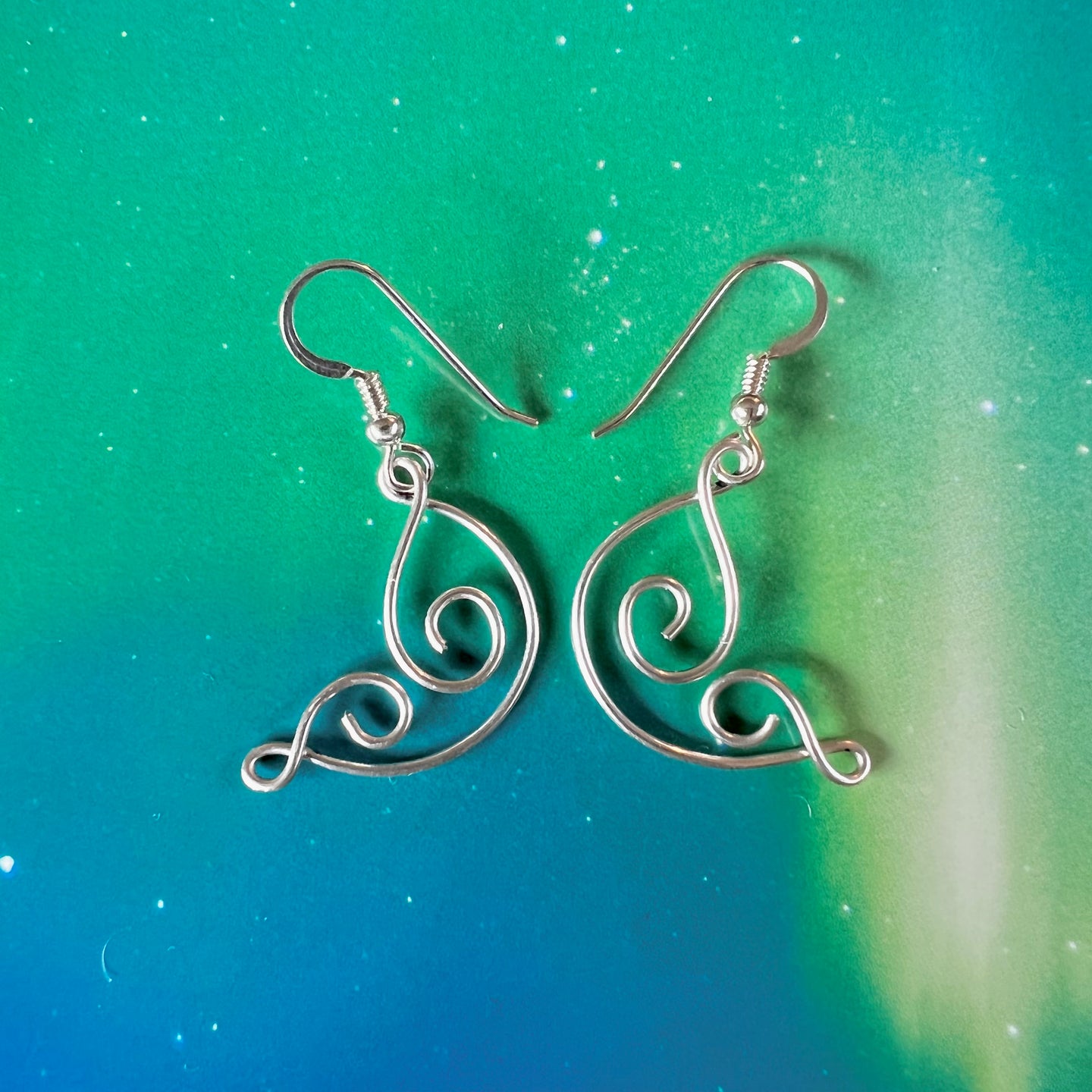 Sterling Silver Butterfly Wing Earrings